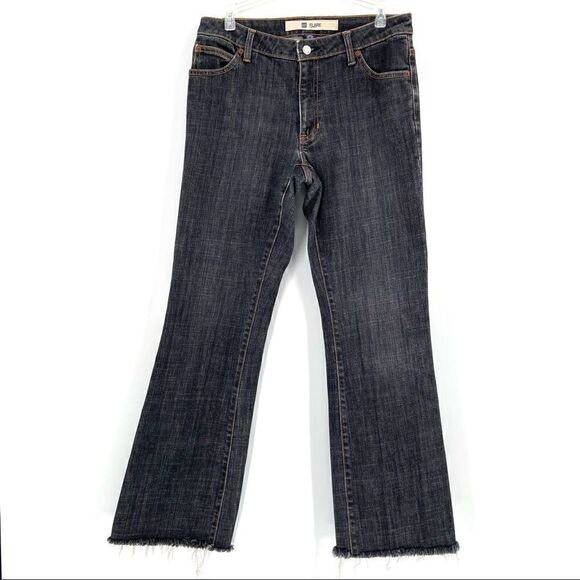 Gap Flare Stretch Jeans Size 8 Long Light Black - Picture 1 of 10